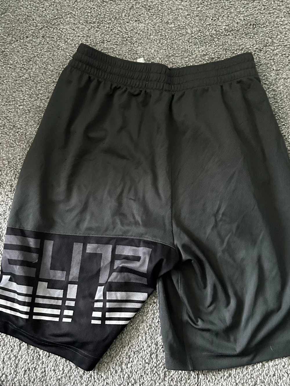 Nike Men’s Black Athletic Shorts with White Swoosh